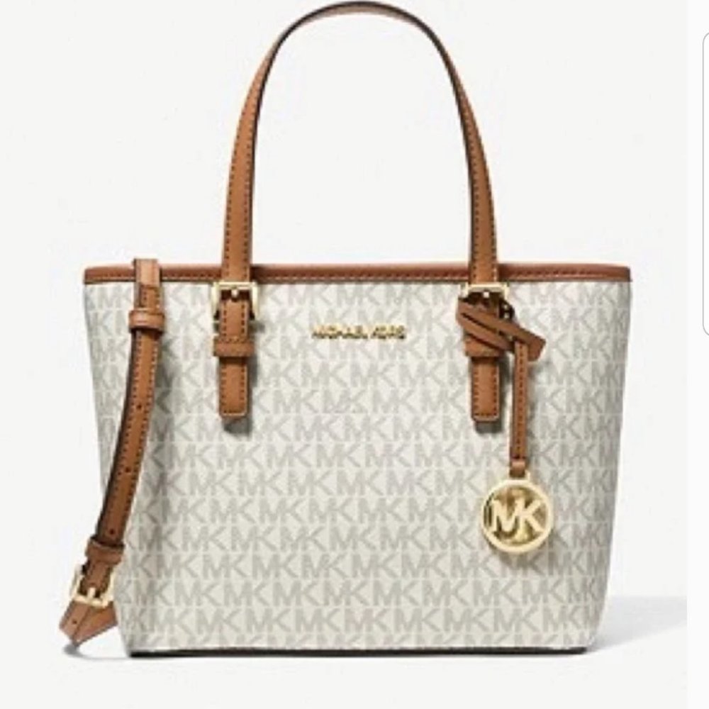 Michael Kors Jet Set Travel Extra-Small Logo Top-Zip Tote Bag